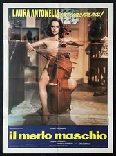 IL MERLO MASCHIO manifesto poster Laura Antonelli Buzzanca Violoncello Cello E27