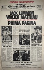 PRIMA PAGINA-Chicago Examiner-Illustrato originale pubblicitario-Jack Lemmon1974