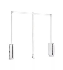 APPENDIABITI SALISCENDI ACCIAIO BIANCO, 600-830 MM