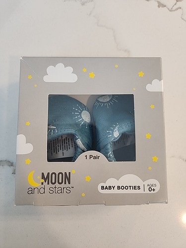 Luna stelle cotone blu - stelle, 1