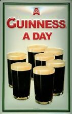 Guinness 7 Pints Goffrato Insegna Acciaio 300mm x 200mm