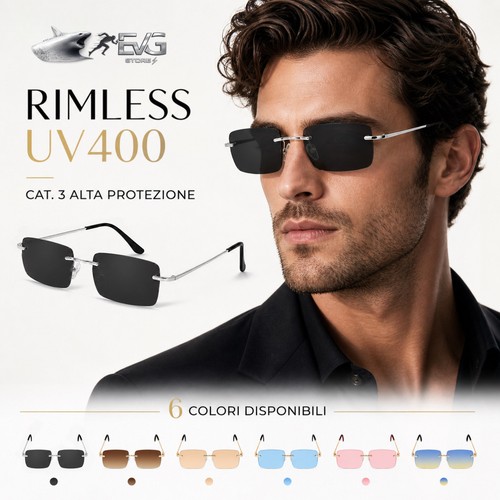 Occhiali sole rimless uv400 - occhiali,