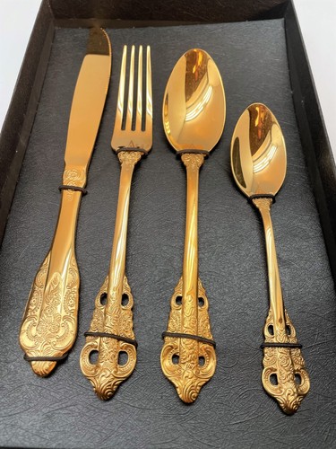 Set posate oro acciaio - , inox
