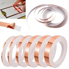 Foglio di rame nastro di rame autoadesivo saldabile rame pellicola schermante 2 3 5 6 8 10 mm