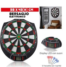 Freccette con Bersaglio Elettronico Display LED e Suoni Dardi con Punte in Nylon