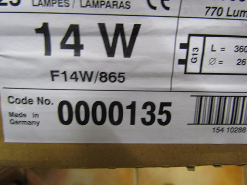 Sylvania f14w 865 - sylvania, f14w/865