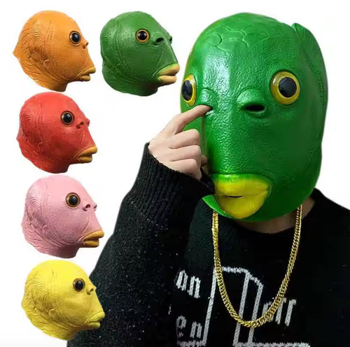 Verde pesce monster maschera - pesce,