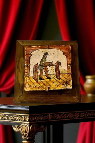 Quadro legno con - in, mattonella