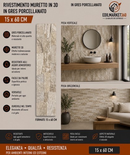 08mq rivestimento muretto 3d - rivestimento,