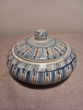 Albisola ceramica Vaso Contenitore Porta Cipria O Ornamentale Dip A Mano