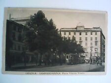 GENOVA SAMPIERDARENA PIAZZA VITTORIO VENETO TRAM N° 5 ANIMATA 1934
