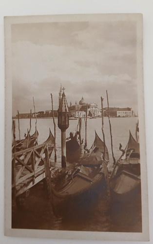 Cartolina venezia fanale - venezia,