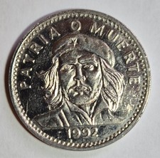 Moneta da 3 pesos 1992, commemorativa Che Guevara. Condizione SPL.