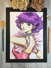 DISEGNO CON MATITE COLORATE ANIME/MANGA "L'INCANTEVOLE CREAMY" FOGLIO A4
