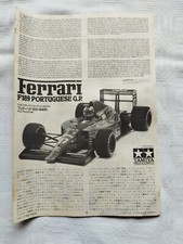 TAMIYA MODEL CAR KIT MANUALE ISTRUZIONI 1/20 FERRARI F189 PORTUGUESE GRAND PRIX