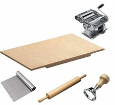 SET PASTA spianatoia + macchina nonna papera +Mattarello +Spatola+Stampo ravioli