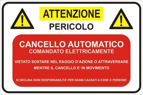 Cartello segnaletico targa - cartello,