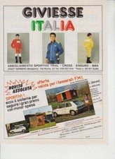 advertising Pubblicità ABBIGLIAMENTO  MOTO GIVIESSE 1984 TRIAL CROSS ENDURO BMX