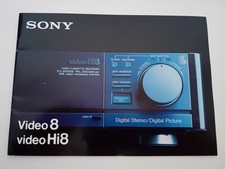 Catalogo Sony Video 8 e Video Hi8 Vintage
