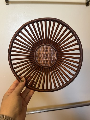Cesto vintage rattan - , tessuto