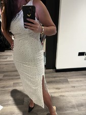 Abito midi bianco Broderie