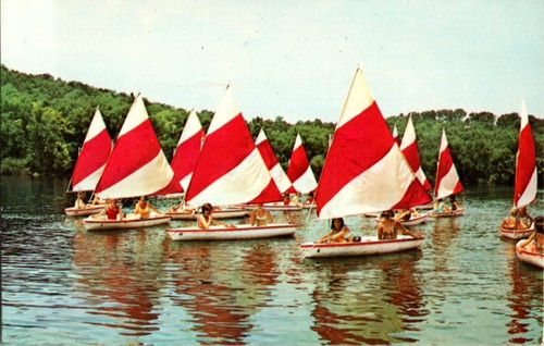 Fort lee cartolina vela su - lee,