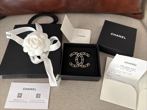 Chanel spilla catena - spilla, pelle
