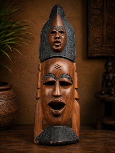 Maschera africana tribale - maschera,