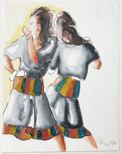 Disegno fashion donna 80s 80er - disegno,