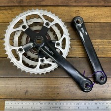 Set pedivelle vintage Shimano Deore LX FC-M560 175mm 74 110 BCD tripla nera MTB A8
