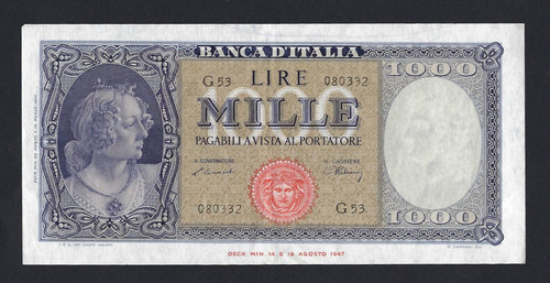 Repubblica italiana 1000 - repubblica, lire