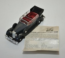 Modello Auto Rio Mercedes Benz Cabriolet 7,7 litri grigio scuro 1938 Scala 1:43 