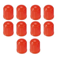 10 Tappi Copri Valvola Gomme Coprivalvola Pneumatici Auto Moto Biciclette Rosso