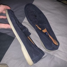 TAMER TANCA SLIP ON IN PELLE BLU SCAMOSCIATA UK 8,5 EU 42 US 9 OTTIME CONDIZIONI