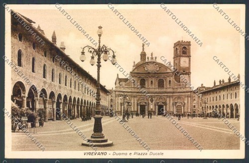 Pavia vigevano cartolina - vigevano,