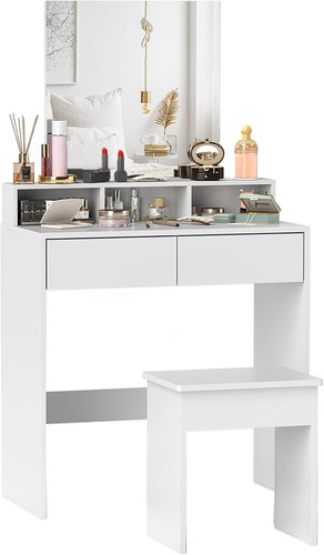 Postazione trucco con - trucco,