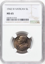 Vatican - 1942 Pius XII 5 Lire