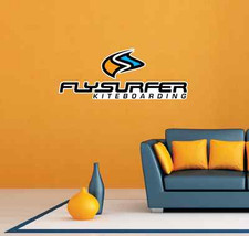 2 Adesivi Flysurfer Kiteboarding Kite Camera Parete Garage Decorazione Decalcomania 25"X10"