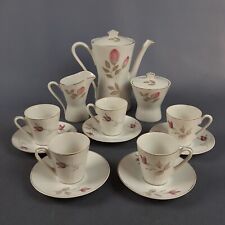 Servizio Da Tè Ceramica F.F.P High Quality Bianco Con Fiori Collezione Vintage