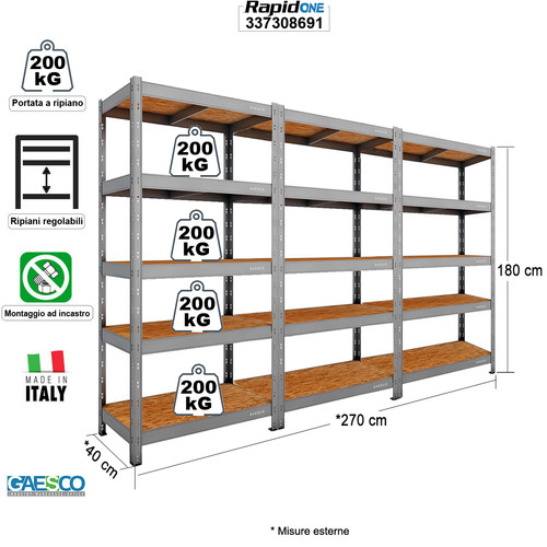 Scaffale zincato per casa - per, e