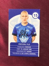 Autografo PER EGIL FLO-Molde FK-5 Tappi NORVEGIA-Ex-Losanna Sport/Slavia Praha-AK
