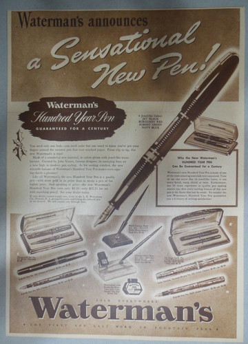 Pubblicità waterman pen - pubblicità, waterman's