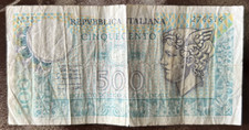 Moneta Di Carta Euro 500 Lire