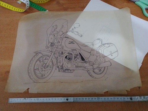 Moto guzzi vecchio disegno - moto,