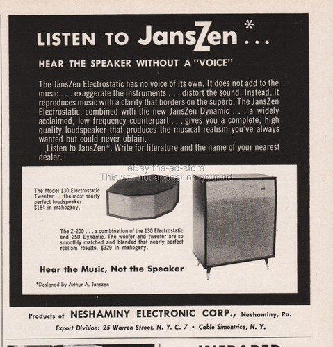 Janszen 1958 altoparlante - 1958,
