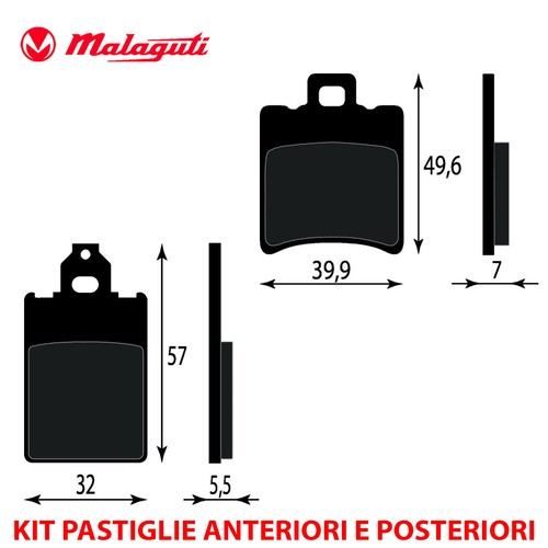 Kit pastiglie freno anteriori - pastiglie,