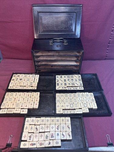 Set piastrelle mahjong cinese - set,