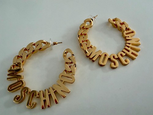 Orecchini cerchio moschino - orecchini,