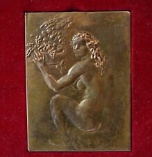 medaglia bassorilievo opus MESSINA bronzo L'ABBONDANZA, St. Vincent 1982