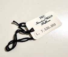 Rare IWC Cartellino Prezzo Price Tag 100% Original Vintage Ingenieur 3521-002